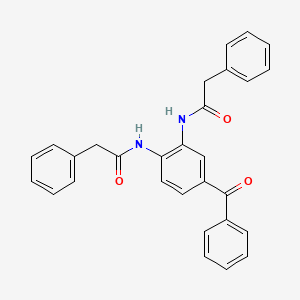 molecular formula C29H24N2O3 B3616395 N,N'-(4-benzoyl-1,2-phenylene)bis(2-phenylacetamide) 