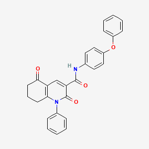 2,5-dioxo-N-(4-phenoxyphenyl)-1-phenyl-1,2,5,6,7,8-hexahydro-3-quinolinecarboxamide