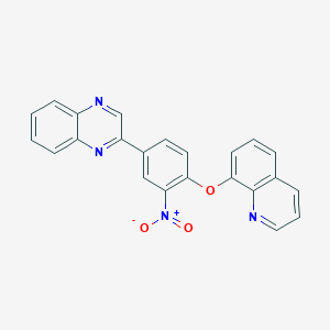 2-[3-nitro-4-(8-quinolinyloxy)phenyl]quinoxaline