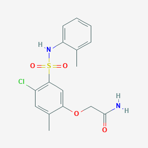 2-(4-chloro-2-methyl-5-{[(2-methylphenyl)amino]sulfonyl}phenoxy)acetamide