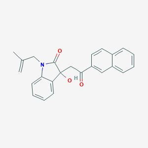 molecular formula C24H21NO3 B361647 3-hydroxy-1-(2-methyl-2-propenyl)-3-[2-(2-naphthyl)-2-oxoethyl]-1,3-dihydro-2H-indol-2-one CAS No. 832122-56-2