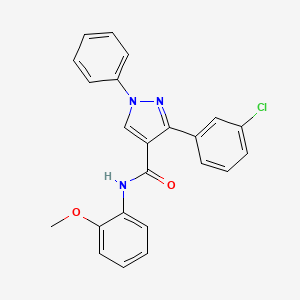 3-(3-chlorophenyl)-N-(2-methoxyphenyl)-1-phenyl-1H-pyrazole-4-carboxamide