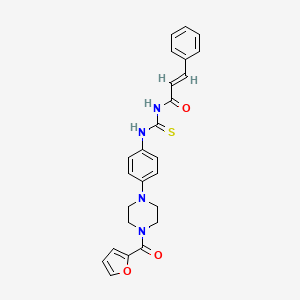 N-[({4-[4-(2-furoyl)-1-piperazinyl]phenyl}amino)carbonothioyl]-3-phenylacrylamide