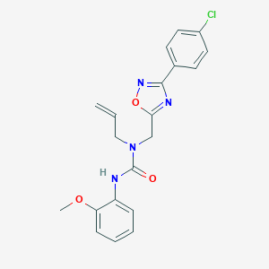 molecular formula C20H19ClN4O3 B361649 N-allyl-N-{[3-(4-chlorophenyl)-1,2,4-oxadiazol-5-yl]methyl}-N'-(2-methoxyphenyl)urea CAS No. 878421-53-5