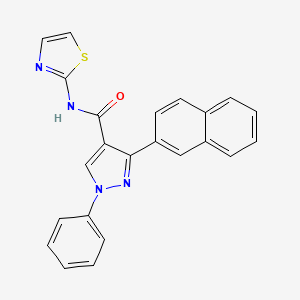 3-(2-naphthyl)-1-phenyl-N-1,3-thiazol-2-yl-1H-pyrazole-4-carboxamide