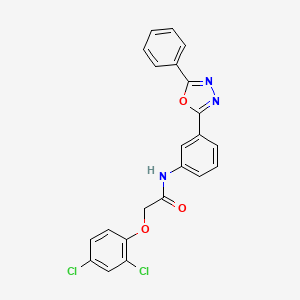 2-(2,4-dichlorophenoxy)-N-[3-(5-phenyl-1,3,4-oxadiazol-2-yl)phenyl]acetamide