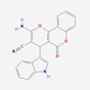 2-Amino-4-(1H-indol-3-yl)-5-oxo-4H,5H-pyrano[3,2-c]chromene-3-carbonitrile