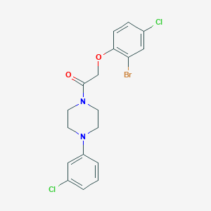 1-[(2-bromo-4-chlorophenoxy)acetyl]-4-(3-chlorophenyl)piperazine