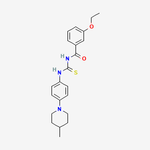 3-ethoxy-N-({[4-(4-methyl-1-piperidinyl)phenyl]amino}carbonothioyl)benzamide