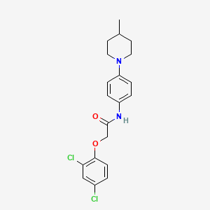 molecular formula C20H22Cl2N2O2 B3616608 2-(2,4-dichlorophenoxy)-N-[4-(4-methyl-1-piperidinyl)phenyl]acetamide 