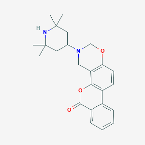 molecular formula C24H28N2O3 B361661 3-(2,2,6,6-tetramethyl-4-piperidinyl)-3,4-dihydro-2H,6H-benzo[3,4]chromeno[8,7-e][1,3]oxazin-6-one CAS No. 903184-61-2