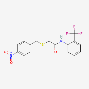 2-[(4-nitrobenzyl)thio]-N-[2-(trifluoromethyl)phenyl]acetamide