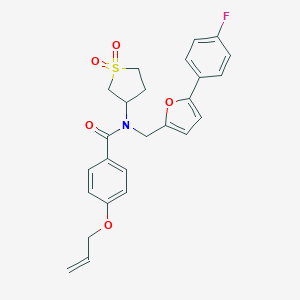 molecular formula C25H24FNO5S B361663 4-(allyloxy)-N-(1,1-dioxidotetrahydro-3-thienyl)-N-{[5-(4-fluorophenyl)-2-furyl]methyl}benzamide CAS No. 898609-38-6