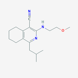 1-Isobutyl-3-[(2-methoxyethyl)amino]-5,6,7,8-tetrahydro-4-isoquinolinecarbonitrile