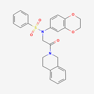 N-(2,3-Dihydro-benzo[1,4]dioxin-6-yl)-N-[2-(3,4-dihydro-1H-isoquinolin-2-yl)-2-oxo-ethyl]-benzenesulfonamide