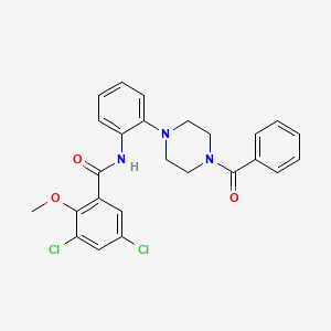 N-[2-(4-benzoyl-1-piperazinyl)phenyl]-3,5-dichloro-2-methoxybenzamide