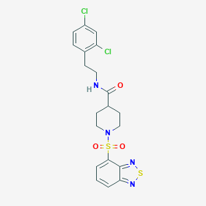 molecular formula C20H20Cl2N4O3S2 B361666 1-(2,1,3-benzothiadiazol-4-ylsulfonyl)-N-[2-(2,4-dichlorophenyl)ethyl]-4-piperidinecarboxamide CAS No. 903205-35-6