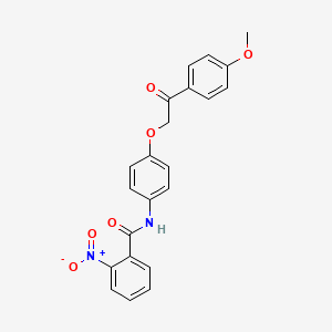 N-{4-[2-(4-methoxyphenyl)-2-oxoethoxy]phenyl}-2-nitrobenzamide