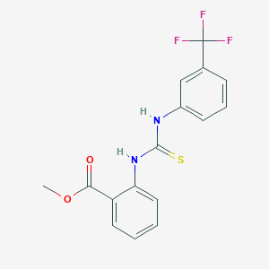 molecular formula C16H13F3N2O2S B3616685 methyl 2-[({[3-(trifluoromethyl)phenyl]amino}carbonothioyl)amino]benzoate 