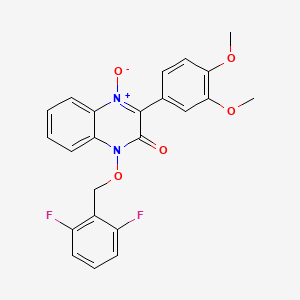 1-[(2,6-difluorobenzyl)oxy]-3-(3,4-dimethoxyphenyl)-2(1H)-quinoxalinone 4-oxide