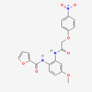 N-(4-methoxy-2-{[(4-nitrophenoxy)acetyl]amino}phenyl)-2-furamide