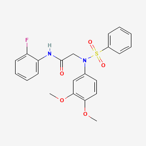 N~2~-(3,4-dimethoxyphenyl)-N~1~-(2-fluorophenyl)-N~2~-(phenylsulfonyl)glycinamide