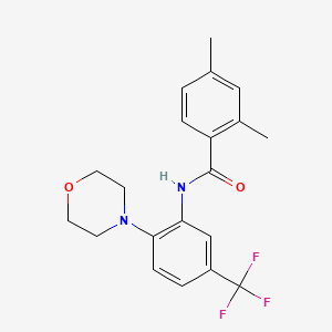 molecular formula C20H21F3N2O2 B3616711 2,4-dimethyl-N-[2-(4-morpholinyl)-5-(trifluoromethyl)phenyl]benzamide 