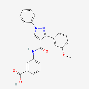 3-({[3-(3-methoxyphenyl)-1-phenyl-1H-pyrazol-4-yl]carbonyl}amino)benzoic acid