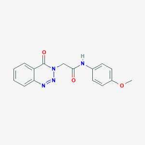 molecular formula C16H14N4O3 B361674 N-(4-methoxyphenyl)-2-(4-oxo-1,2,3-benzotriazin-3(4H)-yl)acetamide CAS No. 785705-96-6