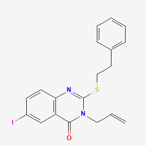 3-allyl-6-iodo-2-[(2-phenylethyl)thio]-4(3H)-quinazolinone