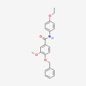 molecular formula C23H23NO4 B3616750 4-(benzyloxy)-N-(4-ethoxyphenyl)-3-methoxybenzamide 