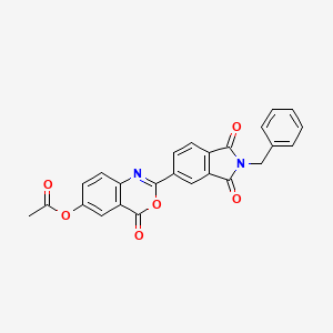 molecular formula C25H16N2O6 B3616755 2-(2-benzyl-1,3-dioxo-2,3-dihydro-1H-isoindol-5-yl)-4-oxo-4H-3,1-benzoxazin-6-yl acetate 