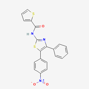 molecular formula C20H13N3O3S2 B3616761 N-[5-(4-nitrophenyl)-4-phenyl-1,3-thiazol-2-yl]-2-thiophenecarboxamide 