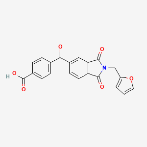 4-{[2-(2-furylmethyl)-1,3-dioxo-2,3-dihydro-1H-isoindol-5-yl]carbonyl}benzoic acid