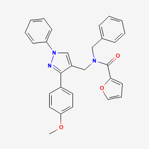 N-benzyl-N-{[3-(4-methoxyphenyl)-1-phenyl-1H-pyrazol-4-yl]methyl}-2-furamide