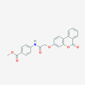 molecular formula C23H17NO6 B361678 methyl 4-({[(6-oxo-6H-benzo[c]chromen-3-yl)oxy]acetyl}amino)benzoate CAS No. 902020-44-4