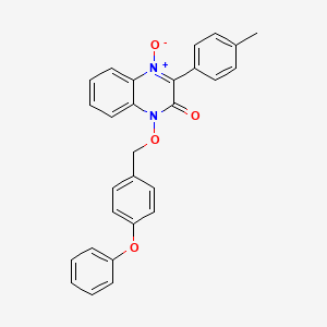 molecular formula C28H22N2O4 B3616788 3-(4-methylphenyl)-1-[(4-phenoxybenzyl)oxy]-2(1H)-quinoxalinone 4-oxide 