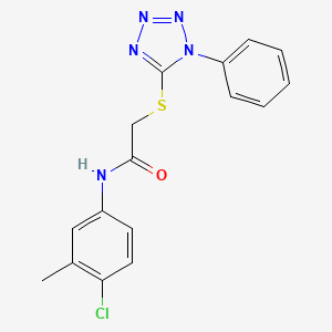 N-(4-chloro-3-methylphenyl)-2-[(1-phenyl-1H-tetrazol-5-yl)thio]acetamide