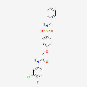 2-{4-[(benzylamino)sulfonyl]phenoxy}-N-(3-chloro-4-fluorophenyl)acetamide