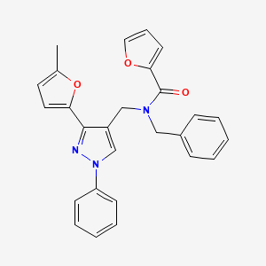 N-benzyl-N-{[3-(5-methyl-2-furyl)-1-phenyl-1H-pyrazol-4-yl]methyl}-2-furamide