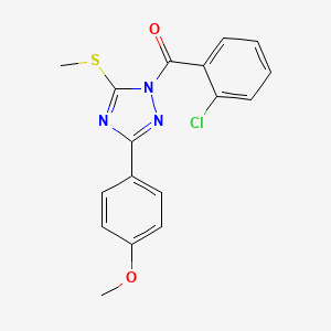 1-(2-chlorobenzoyl)-3-(4-methoxyphenyl)-5-(methylthio)-1H-1,2,4-triazole