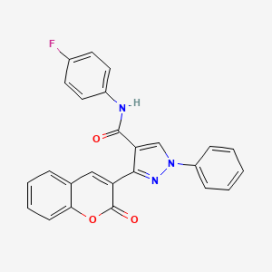 N-(4-fluorophenyl)-3-(2-oxo-2H-chromen-3-yl)-1-phenyl-1H-pyrazole-4-carboxamide