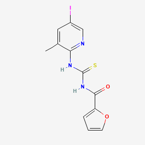 molecular formula C12H10IN3O2S B3616844 N-{[(5-iodo-3-methyl-2-pyridinyl)amino]carbonothioyl}-2-furamide 