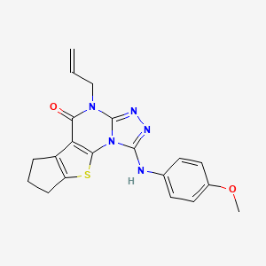 4-allyl-1-[(4-methoxyphenyl)amino]-7,8-dihydro-6H-cyclopenta[4,5]thieno[3,2-e][1,2,4]triazolo[4,3-a]pyrimidin-5(4H)-one