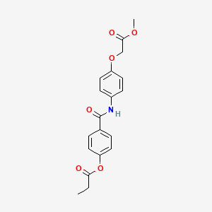 4-({[4-(2-methoxy-2-oxoethoxy)phenyl]amino}carbonyl)phenyl propionate