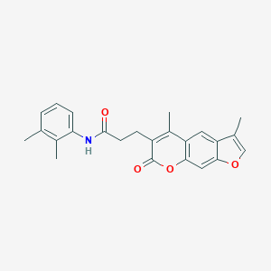 molecular formula C24H23NO4 B361692 3-(3,5-dimethyl-7-oxo-7H-furo[3,2-g]chromen-6-yl)-N-(2,3-dimethylphenyl)propanamide CAS No. 858757-21-8