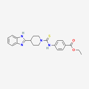 ethyl 4-({[4-(1H-benzimidazol-2-yl)-1-piperidinyl]carbonothioyl}amino)benzoate