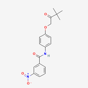 molecular formula C19H20N2O5 B3616947 N-[4-(3,3-dimethyl-2-oxobutoxy)phenyl]-3-nitrobenzamide 