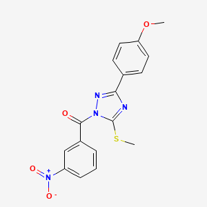 3-(4-methoxyphenyl)-5-(methylthio)-1-(3-nitrobenzoyl)-1H-1,2,4-triazole