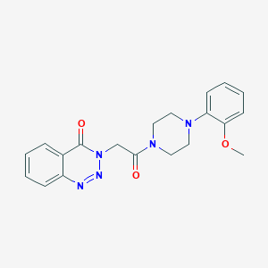 molecular formula C20H21N5O3 B361697 3-{2-[4-(2-methoxyphenyl)-1-piperazinyl]-2-oxoethyl}-1,2,3-benzotriazin-4(3H)-one CAS No. 440332-24-1